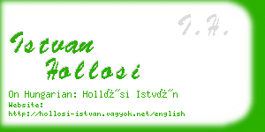 istvan hollosi business card